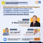 Undangan Webinar Online dengan Tema “Kiat Menyusun Proposal Pengabdian kepada Masyarakat (PkM) Tembus Program Pendanaan Direktorat Penelitian dan Pengabdian kepada Masyarakat (DPPM)”