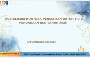 Sosialisasi Kontrak Penelitian Batch 1 dan 2 Pendanaan BLU Tahun 2025