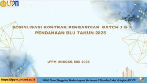 Sosialisasi Kontrak Pengabdian Batch 1 dan 2 Pendanaan BLU Tahun 2025