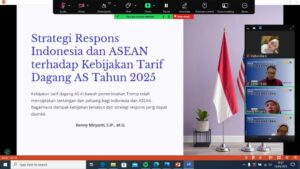Webinar Pusris Kestra: Strategi Respons Indonesia dan ASEAN terhadap Kebijakan Tarif Dagang Amerika Serikat