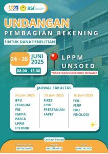 Undangan Pembagian Rekening untuk Dana Penelitian