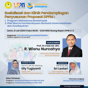 Puskor Pengabdian LPPM Unsoed akan Mengadakan *Sosialisasi dan Klinik Pendampingan Penyusunan Proposal DPPM