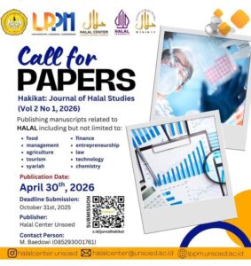 CALL FOR PAPERS Hakikat: Journal of Halal Studies