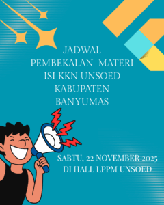 JADWAL  PEMBEKALAN  MATERI ISI KKN UNSOED KABUPATEN  BANYUMAS