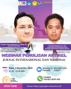 Webinar dan Workshop Publikasi di Jurnal Nasional dan Jurnal Internasional Bereputasi 2025.