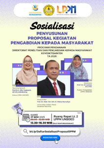 Sosialisasi Penyusunan Proposal Kegiatan PkM Program Pendanaan DPPM Kemendiktisaintek TA 2026