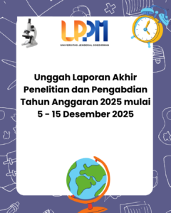 Unggah Laporan Akhir Penelitian dan Pengabdian Tahun Anggaran 2025 mulai 5 – 15 Desember 2025