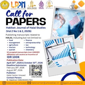 CALL FOR PAPERS Hakikat: Journal of Halal Studies