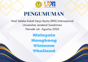Hasil Seleksi KKN Internasional untuk Negara Malaysia, Hongkong, Vietnam dan Thailand