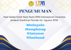 Hasil Seleksi KKN Internasional untuk Negara Malaysia, Hongkong, Vietnam dan Thailand