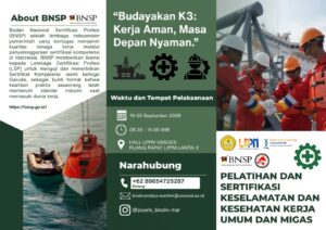 PUSAT BIODIVERSITAS DAN MARITIM LPPM UNSOED]     📢 [OPEN REGISTRATION] PELATIHAN DAN SERTIFIKASI K3 UMUM & MIGAS 🤿👷