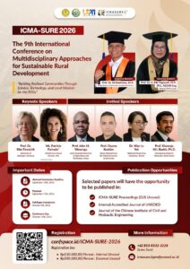📢 CALL FOR PAPERS — The 9th ICMA-SURE 2026  “Building Resilient Communities Through Science, Technology, and Local Wisdom for the SDGs”
